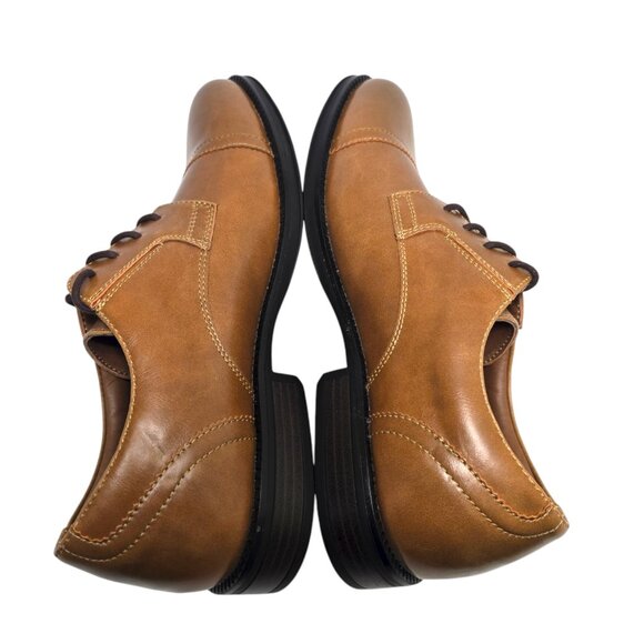 George Casual Dress Oxfords Shoes Men's Brown Branford Comfort Footbed Lace-Up - Picture 8 of 10